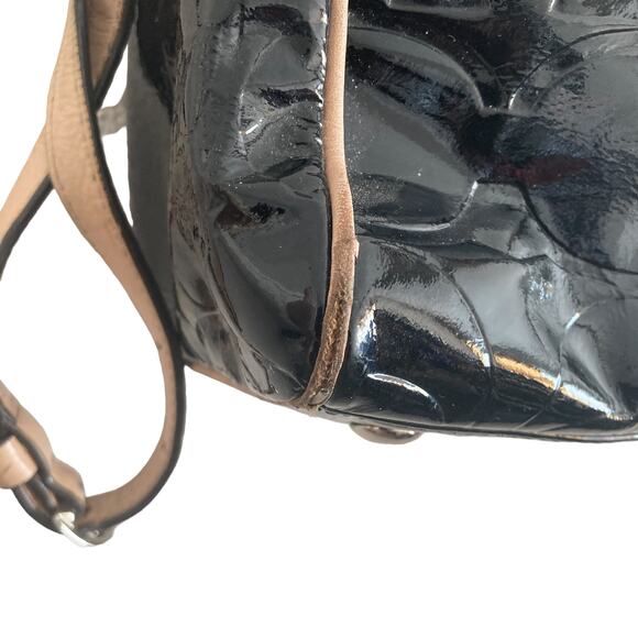 Coach Satchel Bag F25189 Signature Stripe Embossed Peyton Patent Leather - Picture 5 of 16